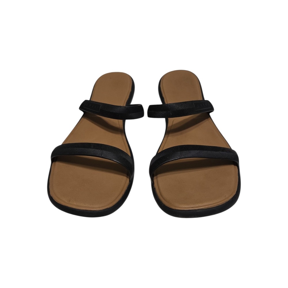 Reef Sandals Women 11 Black Cushion Vista Slide Dual Strap PVC Free Flat